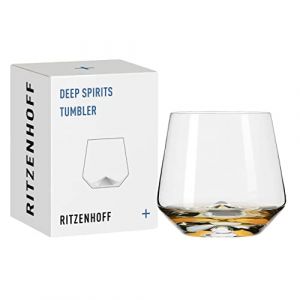 Ritzenhoff & Breker 3841002 Verre à tumbler 400 ml – Série Deep Spirits N° 2 Diamant relief dans le sol en cristal fabriqué en Allemagne Transparent