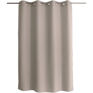 Decostars - Rideau uni à oeillets Naturel 140x180 cm