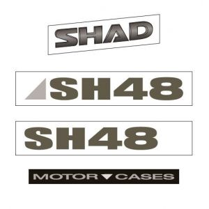 Shad Autocollant pour top case SH48 gris titans