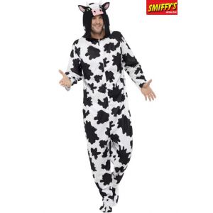 Smiffy's Costume de vache, tout-en-un avec capuche