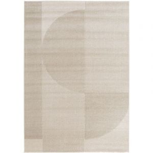 Bobochic Tapis poils ras irena motif abstrait 200x290 Beige