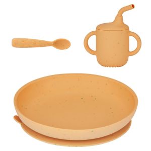 Babymoov Coffret Repas Bébé Comme Un Grand - Dès 9 Mois - Assiette Bébé, 1 Cuillère, Gobelet Bebe - Vaisselle Bébé Diversification Alimentaire - Développé avec Ergothérapeute - Silicone, Little Arty
