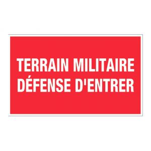 Image de Novap Panneau Terrain militaire défense d'entrer - Rigide 330x200mm - 4160573