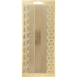 Autocollants peel off Motifs ethniques Dor&eacute; clair 1 pce