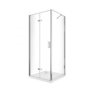 Douche Pliante Avec Ouverture Vers L'interieur Et Un Paroi Fixe H. 190 - 77,5-80 Fixe – 87,5-90 Porte