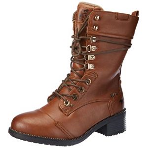 Mustang 1402-501, Botte mi-Mollet Femme, Cognac, 38 EU