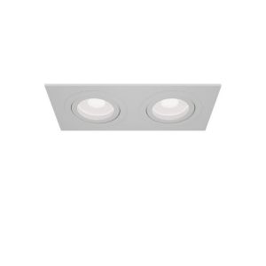 Boutica-design Encastr&eacute; Atom Blanc 2xGU10 50W