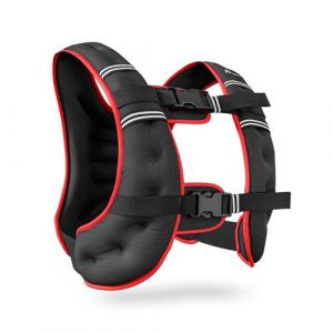 Hop-Sport Gilet Lesté 5 kg pour Homme et Femme avec Bandes Réfléchissantes et Poche de Rangement, Veste Lestée avec Sable pour la Course à Pied, Pompes, Tractions, Crossfit, Fitness, Marche