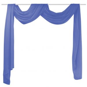 VidaXL Rideau Voile 140 x 600 cm Bleu royal