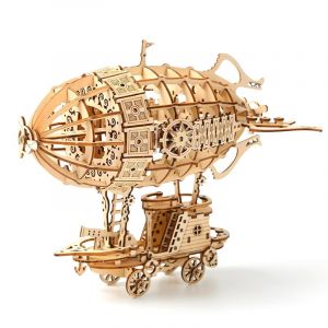 Dam Maquette en bois 3d, design de v&eacute;hicule a&eacute;rien avec mouvement m&eacute;canique.