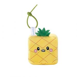 Mgm JOUET - Squarepal Porte Cl&eacute;s - Ananas - Peluche Anti-Stress - 193718 - Mousse &Agrave; M&eacute;moire de Forme - Gadget - Cadeau - Fruit - R&eacute;&eacute;ducation - Anxi&eacute;t&eacute; - Jouet Sensoriel - &Agrave; Partir de 2 ans