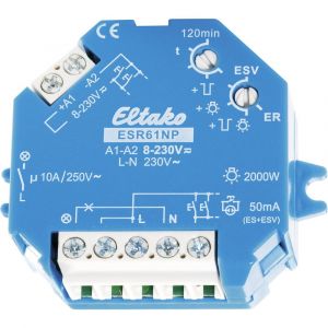 Eltako T&eacute;l&eacute;rupteur pour encastrement/saillie ESR61NP 61100001 1 NO (T) 230 V/DC, 230 V/AC 10 A 2000 W 1 pc(s)