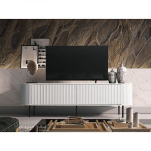 Thio - meuble tv - blanc - 180 cm - blanc