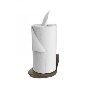 AC-Déco Porte-rouleau essuie-tout - L 14 cm x l 18 cm x H 32,5 cm - Taupe