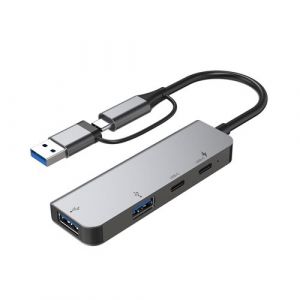 Accsup HUB USB-C+A 4 en 1