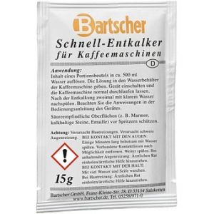 Bartscher 190065 - 30 sachets de d&eacute;tartrant pour machine &agrave; caf&eacute; (15 gr)