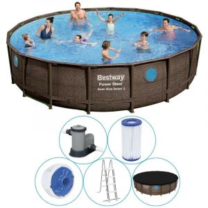 Image de Bestway Piscine gonflable ronde 549x122 cm - Pompe et Accessoires inclus