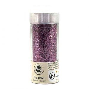 Paillettes - Mauve - Tube de 9g - Biod&eacute;gradables - Loisirs cr&eacute;atifs - Carterie