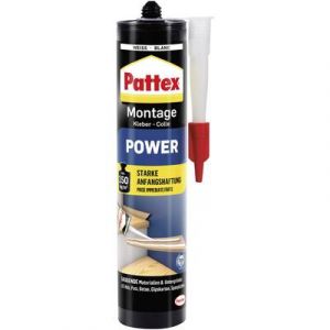Pattex Colle de montage Power PXP37 Couleur blanc 370 g