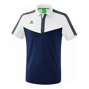 Erima Squad Sport Polo Homme Blanc/New Navy/Slate Grey FR: S (Taille Fabricant: S)