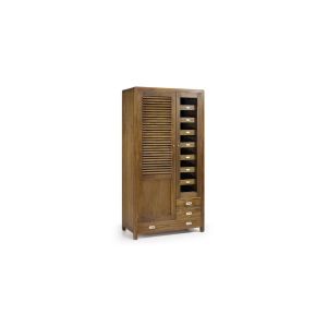 Décoration d'Autrefois Armoire Bois Bronze Marron 105x55x200cm