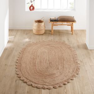 Tapis ovale jute, Aftas Naturel Taille 120x170 cm;160x230 cm;200x290 cm