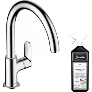 Hansgrohe Robinet de cuisine Vernis Blend M35 210 chrom&eacute; + nettoyant Briochin