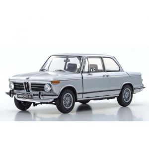 Kyosho Modèle Réduit De Voiture - Bmw 2002 Tii 1972 - Argent - Intérieur - 1:18