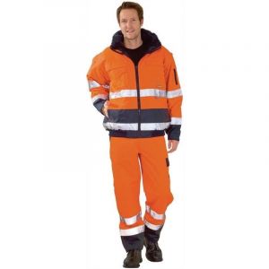 Planam Veste confort de signalisation m entre 1 et 3 polyester veste 1 pièce(s) veste confort signalisation tm orange/marine 100% pes bleu, orange -