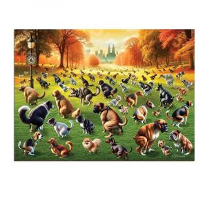Wooden City Puzzle 1000 pièces en bois : Chiots Cacas