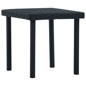 Image de VidaXL Table &agrave; th&eacute; de jardin Noir 40x40x40 cm R&eacute;sine tress&eacute;e