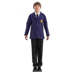 Ruedelafete Uniforme Garçon dans Mercredi © noir/violet 152cm, 11-13 ans