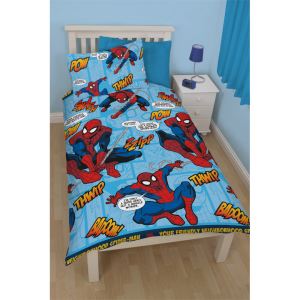 Character World Spiderman Thwip - Housse de couette et taie (135 x 200 cm)