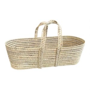 Home maison Couffin osier pour b&eacute;b&eacute; naturel 85x38x28 cm