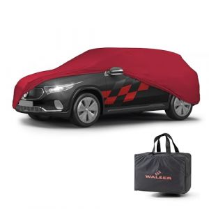 Walser Bâche d'intérieur pour Voiture Indoor Stretch Plus, Bâche Complet pour l'intérieur, étanche à la poussière SUV M, Rouge