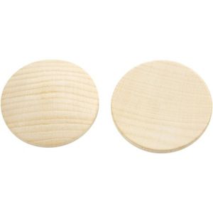 Creotime Mini rondelle de bois - 40 x 6 mm - 10 pcs