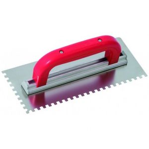 Taliaplast Platoir à colle inox 28x11 dents carrées 6mm