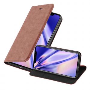 Coque pour Apple iPhone X / XS en MARRONE CAPPUCINO Housse de protection &Eacute;tui avec fermeture magn&eacute;tique, fonction de support et compartiment pour carte