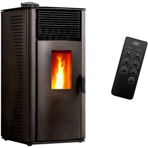 Po&ecirc;le &agrave; granul&eacute;s &eacute;tanche Anita 12 kW Noir Sannover