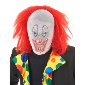 Image de Cagoule clown avec perruque adulte Halloween