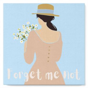 Mini peinture au numéro : Forget me not - toile tendue sur chassis