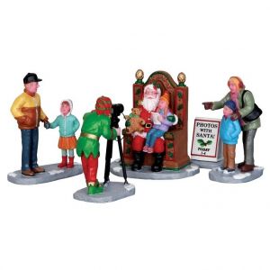 Lemax Figurine Photo avec le Père Noël 22 x 4.3 x 7.4 cm