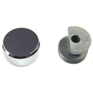 PVM Patte &agrave; glace laiton chrom&eacute; - Diam&egrave;tre 18 mm - Vendu par 4