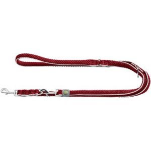 Hunter Lot Hilo : laisse réglable et harnais, rouge pour chien - tour de poitrail 58 - 65 cm + laisse L 200 x l 2 cm