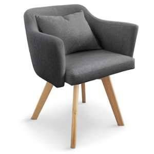 Stanley Chaise / Fauteuil scandinave Gybson Tissu Gris foncé
