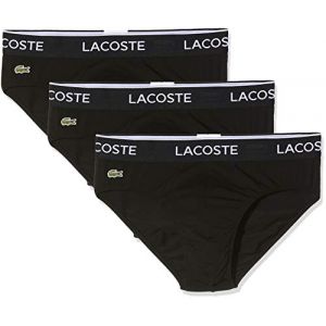 Lacoste Lot De 3 Slips Casual Taille XS Noir