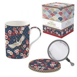 Easy life Easylife - Coffret TISANIERE en Porcelaine Filtre INOX Okinawa