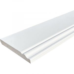 Lot de 5 Plinthes Style Pr&eacute;peint MDF, L.2,44 m x l.14,8 cm x Ep.16 mm