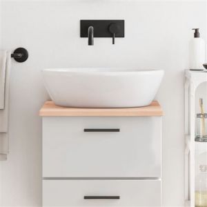 VidaXL Comptoir de salle de bain 40x60x2 cm bois massif non traité