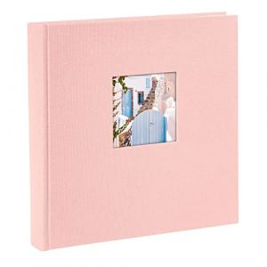 Goldbuch 24 822 Bella Vista Ros&eacute; Album Photo de Souvenirs au Format 25 x 25 cm 60 Pages Blanches avec intercalaires en Papier Cristal Rose b&eacute;b&eacute;